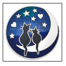 BROOCH CATS ON MOON